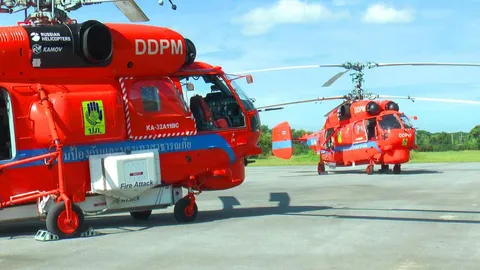 ปภ.รับมอบ ฮ.ปักเป้า KA-32 เพื่องานบรรเทาสาธารณภัยเพิ่มอีก 2 ลำจากรัสเซีย