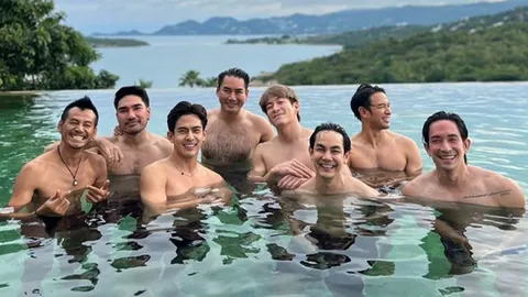 “เกรท วรินทร” นำทีมเดอะแก๊งบุกสมุย ลงเล่นน้ำโชว์แผงอก