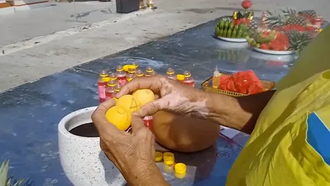 "เลขเด็ด" ล้วงไหมงคล ท้าวเวสสุวรรณ "พญาปุริสาท" วัดบ้านฉาง ลุ้นโชคปังงวดนี้ (คลิป)