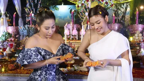 ธัญญ่า-ลาล่า จับปิงปองให้เลข 3 ตัว หลังบวงสรวงองค์พญาศรีสัตตนาคราช (คลิป)