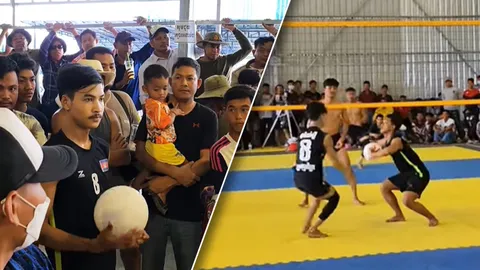 จะเรียกอะไรดี "แฟนลูกยางไทย" สุดงง "ลีลาการเซต" ชาวกัมพูชา ดูแล้วไม่น่าใช่วอลเลย์บอล (คลิป)  