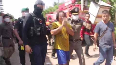 จับแล้วไอ้คลั่งฟันคอ ผญบ.ดับ ตร.อุดรฯ กล่อมจนมอบตัว ชาวบ้านผวาแทบทุกวัน