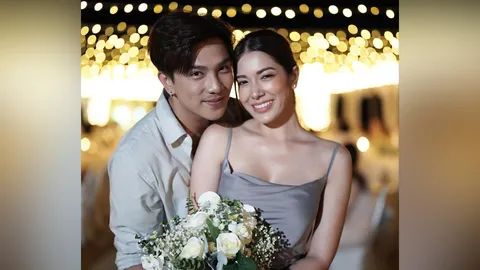 คู่หวาน "เกรซ พัชร์สิตา" และ "อ้น ณศรันย์" โพสต์รูปคู่พร้อมช่อดอกไม้งานแต่งงาน
