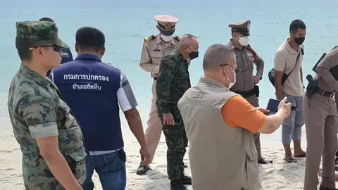 ผงะ ทหารเรือพบศพชายต่างชาติ โดนหินถ่วงลอยขึ้นอืดกลางอ่าวแสมสาร