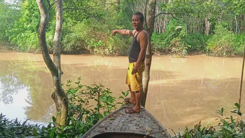 กระบี่ เตือนชาวบ้าน ระวังจระเข้ยาว 3 เมตร โผล่ริมคลองปกาสัย ยังไม่จัดทีมล่า