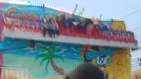 เครื่องเล่นเหวี่ยงคนร่วงในงานแฟร์ที่กระบี่เจ็บ 5 เหตุคนคุมลืมล็อกแผงนิรภัย (คลิป)