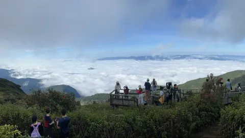 งดงามเต็มตา ทะเลหมอกดอยอินทนนท์ พบนทท.แห่เที่ยวภาคเหนือ 