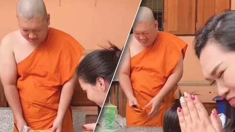 ไวรัลคลิปพระใหม่ ให้พรโยมเพื่อน ท่องบทสวดผิด เบรกแทบไม่ทัน 