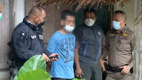 รวบแล้ว "เจมส์" คนร้ายอุ้มฆ่า "น้องก้อย" หลังหนีมากบดานที่บ้านในพัทลุง