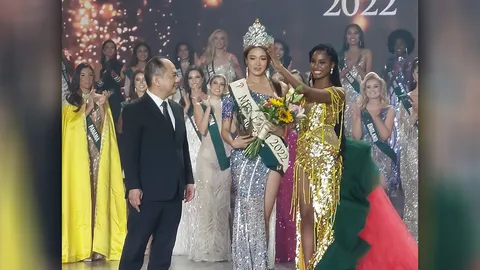 สาวเกาหลีคว้ามงกุฎ Miss Earth 2022 สปาย ชวันภัสร์ ไม่ผ่านรอบ 20 คน (คลิป)