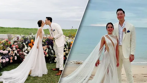 แอริน-ไฮโซเบญ ฉลองวิวาห์หวานที่ภูเก็ต จัดงานริมทะเลสวยๆ (คลิป)