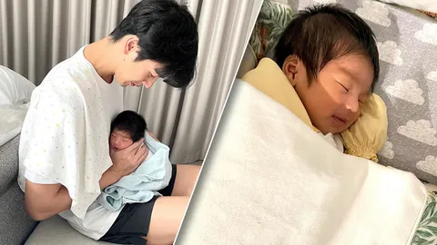 จุ๋ย เผยภาพ ดีเจพุฒ วันพ่อปีนี้นั่งเลี้ยงลูก ช่วยเหลือแทบทุกอย่าง