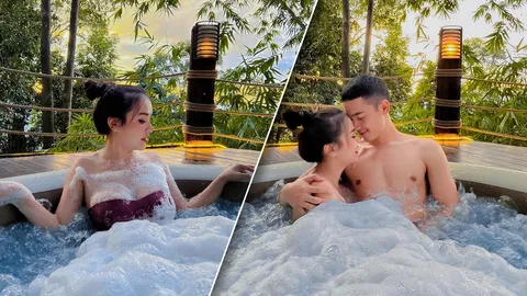 เจนนี่ ได้หมดถ้าสดชื่น ฟินสุดๆ ควงสามีแช่ออนเซ็นบนยอดเขาสูง