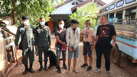 จับแล้ว "เพชร หนองกุ่ม" พ่อค้ายา หนีโรงพัก สุนัขตำรวจไล่ล่าดมกลิ่นจนเจอ