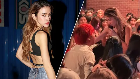 ส้ม มารี ปลอบใจแฟนเพลงนั่งร้องไห้ หลังรู้แฟนเก่าหนีไปแต่งงาน (คลิป)