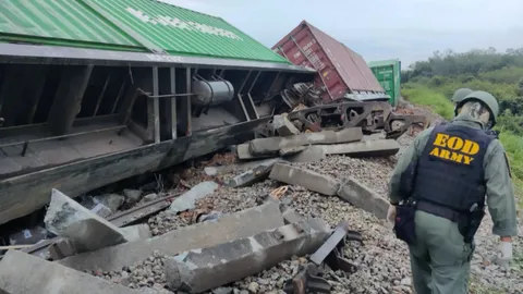 ออกหมายจับ 2 คนร้ายวางระเบิดรางรถไฟที่สงขลา 2 รอบ จนท.ตาย 3