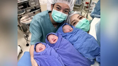 เชน ธนาตรัยฉัตร ยิ้มแก้มปริ เผยภาพที่รอคอยกับภรรยาและลูกฝาแฝด 3  