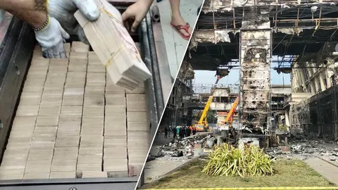 กู้ซาก 7 ตู้เซฟในบ่อนกาสิโน แกรนด์ไดมอนด์ถูกไฟไหม้ พบเงินยังอยู่สภาพดี