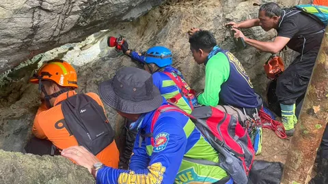 ยุติกู้ร่าง 2 หนุ่มมันนิ นอภ.กงหรา แจ้งพบศพแต่ไม่สามารถนำออกจากถ้ำได้