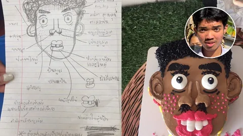 หนุ่ม ม.5 เจ้าของเค้กวันเกิด ไม่โกรธเพื่อนที่สั่ง คนทำเผยมึนเจอบรีฟภาษาใต้ (คลิป)