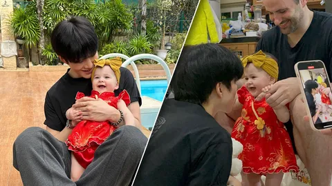 ไมค์ พิรัชต์ อวดโมเมนต์น่ารักเมื่อเจอ น้องลิซซี่ งานนี้ลุงหลงหลานหนักมาก