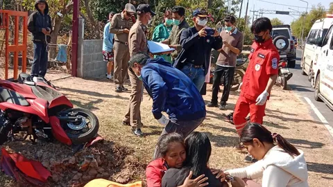 ฝรั่งหลงรักสาวไทย รู้จักในโซเชียล 2 ปีบินมา เจอหน้าได้ 5 วัน จยย.ล้มดับ