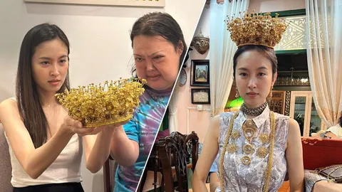 เปิดตัวมงกุฎทองคำ ปอย ตรีชฎา ที่ใช้ในงานแต่ง 1 มี.ค. 66 ความหมายสุดลึกซึ้ง