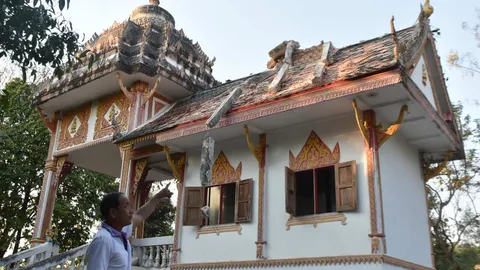 ตูมสนั่นกระเจิงทั้งวัด ปล่องไฟเมรุเผาศพที่เชียงรายระเบิด ทำสัปเหร่อตาย