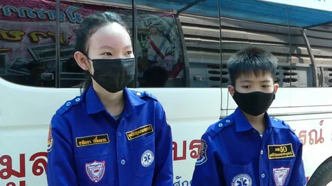 ฝันอยากเป็นหมอ เปิดใจ 2 กู้ภัยตัวน้อย ใช้เวลาว่างช่วงวันหยุดช่วยเหลือคน