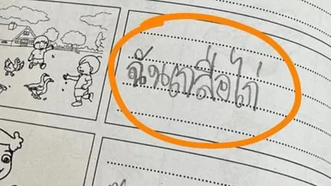 โซเชียลเอ็นดูคำตอบ หนูน้อย ป.1 แต่งประโยคจากภาพ "ฉันเกลือไก่"