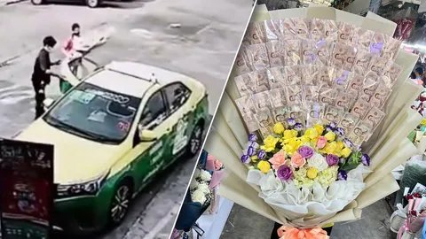 ร้านดอกไม้แจงทุกข้อสงสัย ยันไม่รู้เห็นกับไรเดอร์ เชิดช่อเงินสดครึ่งแสน 