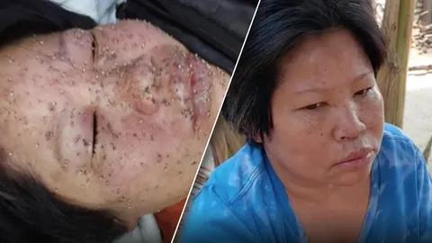 ปลอดภัยแล้วป้าอัมพฤกษ์ เหยื่อผึ้งป่า ฝังเหล็กในบนใบหน้ากว่า 500 อัน