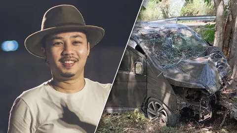 แฟนคลับช็อก รถตู้ "วงมหาหิงค์" เกิดอุบัติเหตุพุ่งชนต้นไม้ "เอ มหาหิงค์" เจ็บสาหัส