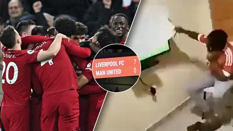 อายจนแทบพลิกแผ่นดินหนี แฟนบอล "แมนยูฯ" เอาผ้าคลุมทีวีหลังแพ้ "ลิเวอร์พูล" 7 เม็ด (คลิป)
