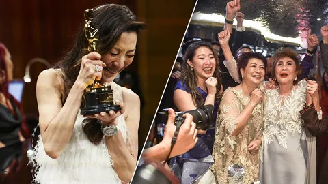 เปิดนาที แม่ดีใจจนน้ำตาไหล 'มิเชล โหย่ว' คว้ารางวัลออสการ์ 2023 (คลิป)