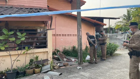 วางไปป์บอม ระเบิดบ้านพักครู ชาวบ้านให้ข้อมูล คาดปมตามทวงเงินหวยเถื่อน