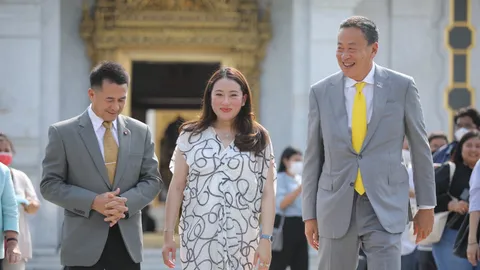 เลือกตั้ง 2566 : "เศรษฐา-อิ๊งค์" อวยพร "ลุงตู่" สุขภาพแข็งแรง ควงแขนทำบุญหลังยุบสภา (คลิป)