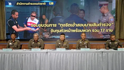 จับยกก๊วน 17 ราย แก๊งโกงข้อสอบนายสิบตำรวจ ล่าดาบตำรวจฉาวเคยมีประวัติปี 55