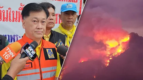 คุมไฟป่านครนายกอยู่วงจำกัดแล้ว ปรับแผนลุยภาคพื้นดิน ทำแนวกันไฟเพิ่ม