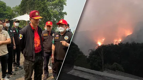 อธิบดีกรมอุทยานฯ รุดตรวจไฟป่าดอยตุง สั่งเจ้าหน้าที่เฝ้าระวังต่ออีก 2 วัน