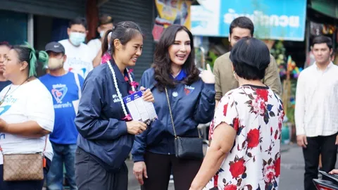 เลือกตั้ง 66 : “มนัญญา” ควง “พัชรินทร์” หาเสียงชุมชนมุสลิม อ้อนขอโอกาสป้องกันแชมป์