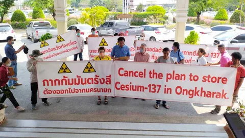 ชาวนครนายก ค้านนำฝุ่นปนเปื้อนซีเซียม-137 มาไว้ที่ศูนย์นิวเคลียร์องครักษ์