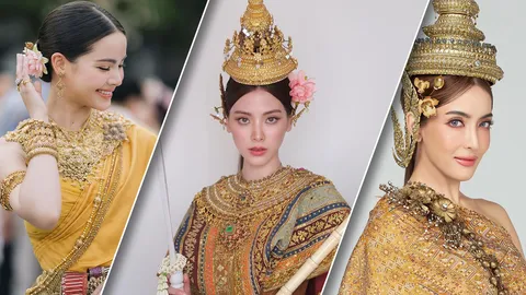 รวมภาพนางเอกดัง ถูกจับแปลงโฉมเป็น กิมิทาเทวี สวยสง่าต้อนรับปีใหม่ไทย