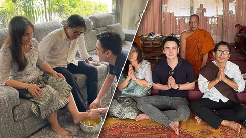 ธันวา บินกลับบ้านที่ลาวหลังเลิก กรีน พาครอบครัวเดินสายทำบุญที่วัด