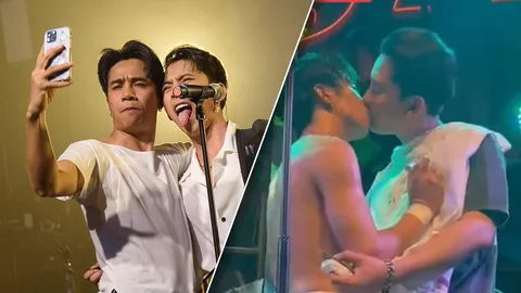 จังหวะมันได้ เบิ้ล ปทุมราช สบตาก่อนจูบ ก้อง ห้วยไร่ กลางเวที (คลิป)