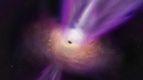 นักดาราศาสตร์เผยภาพก๊าซหรือของเหลวพุ่งจากหลุมดำ