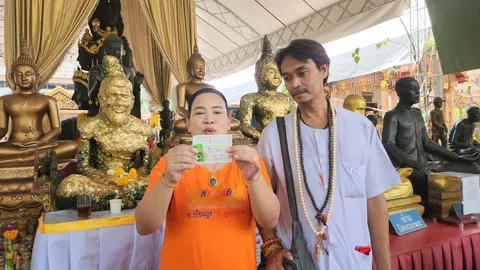 ครูสักยันต์ถูกรางวัลใหญ่ มาแก้บนปู่ฤาษีวัดดัง ไม่พลาดลุ้น "เลขเด็ด" อีกรอบ