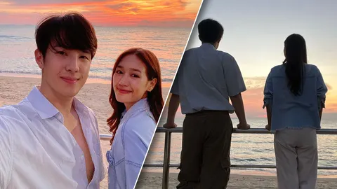 คลั่งรักไม่ไหว เจมส์ มาร์ โพสต์ภาพควง พาย รินรดา ดูพระอาทิตย์ตกดิน