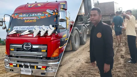 ปทุมธานี จับรถบรรทุกน้ำหนักเกิน-ทำดินร่วง 3 คัน ไร้เงาโชเฟอร์ นายอำเภอลุยเอง (คลิป)