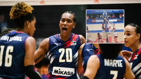 เกินปุยมุ้ย “มาร์ติเนซ” หัวเสาโดมินิกัน โชว์สกิลบล็อกแบบไม่ต้องกระโดดให้เหนื่อย (คลิป)